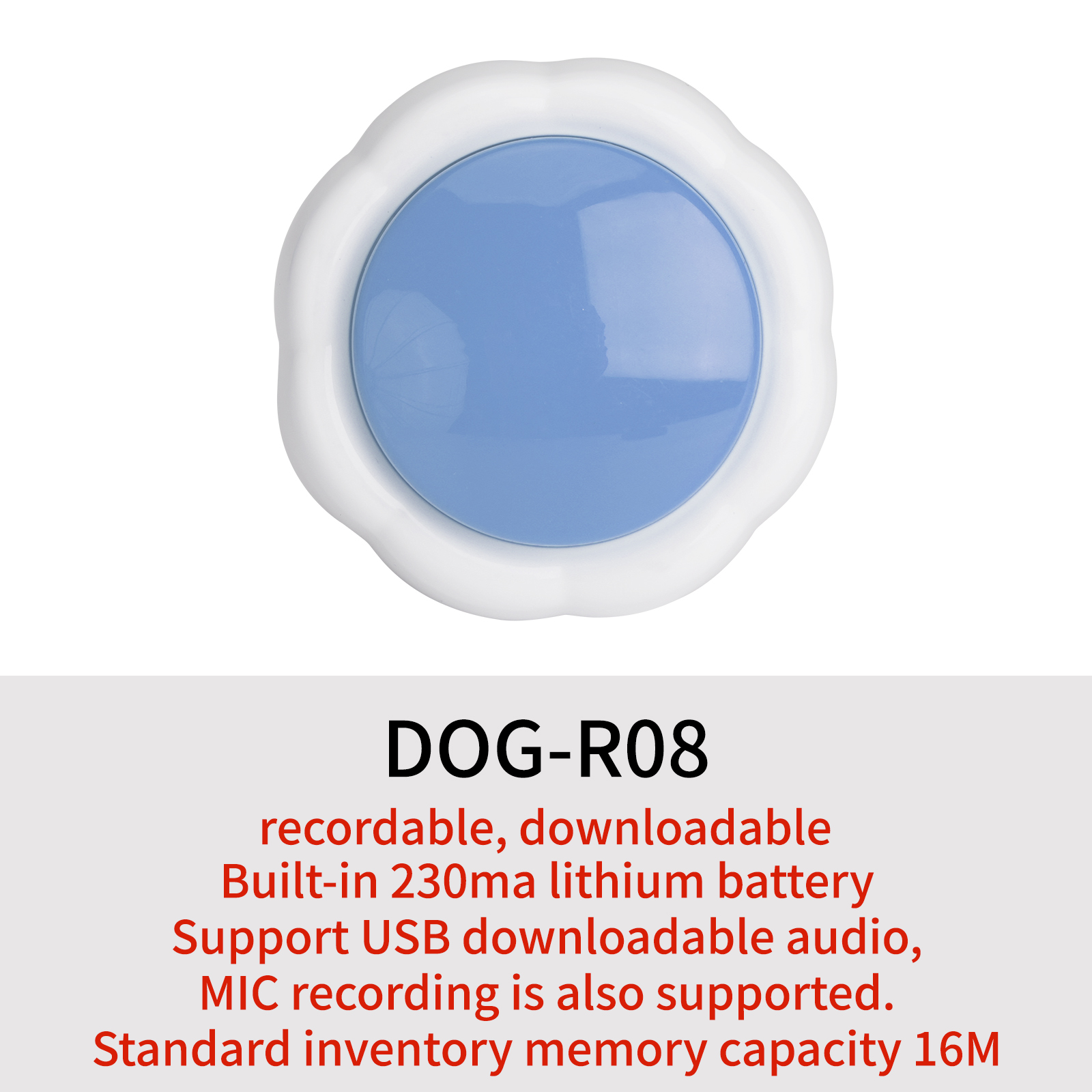 Download Audio Music Player - Voice Recording Button,16MB USB Downloadable &