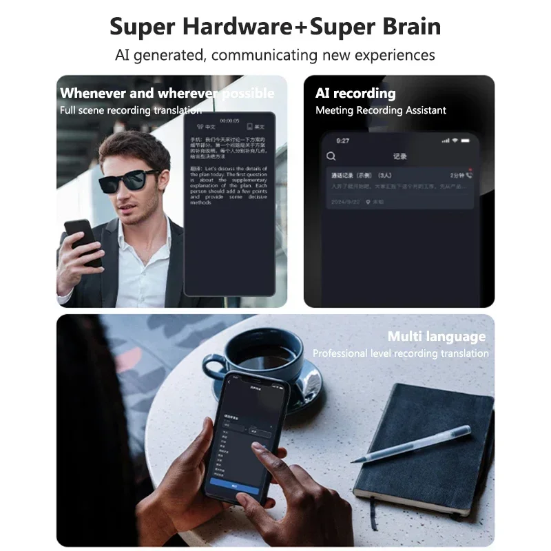 AI Translation Glasses Smart S - огляд і ціна Audio Music Volume