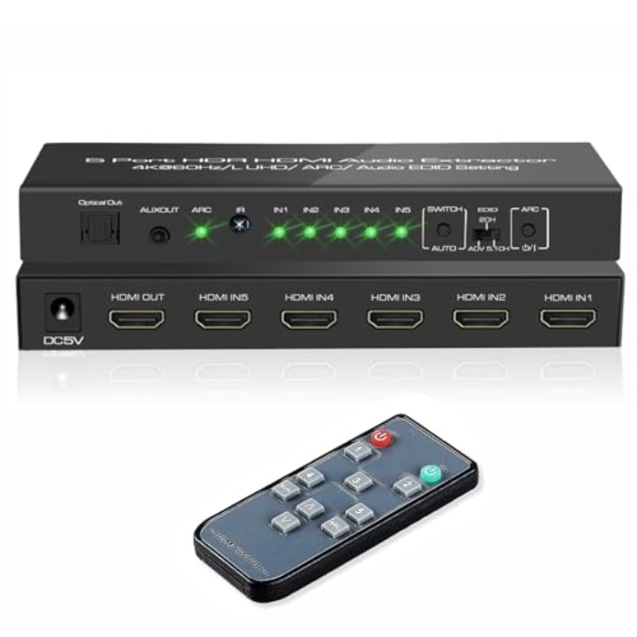 5 in 1 Out 4K@60Hz HDMI Switch - огляд і ціна Audio & Music Xbox
