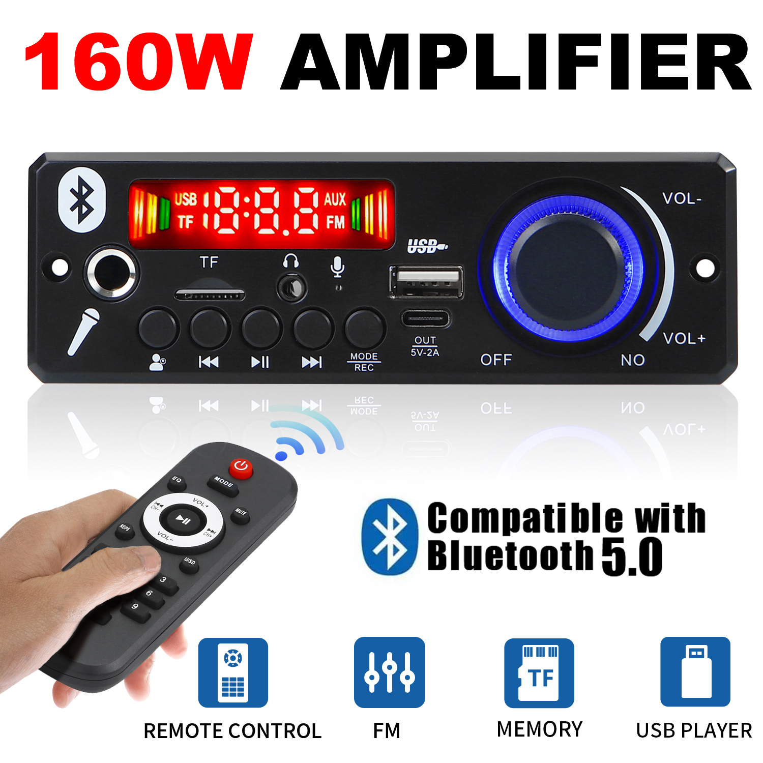 160W DIY Home Digital Amplifie - огляд і ціна Audio Music Volume