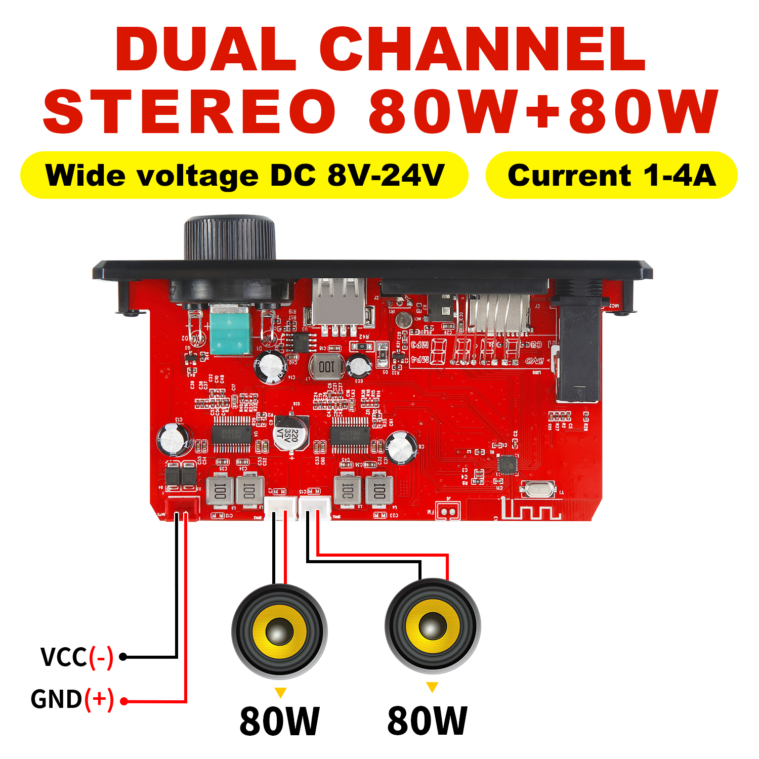160W DIY Home Digital Amplifie - огляд і ціна Audio Music Volume