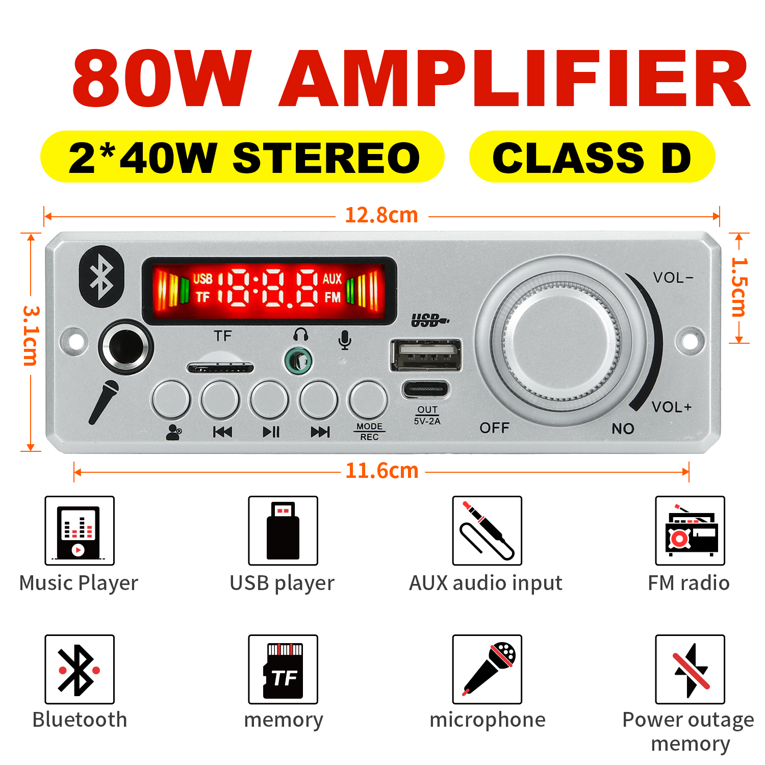 160W DIY Home Digital Amplifie - огляд і ціна Audio Music Volume