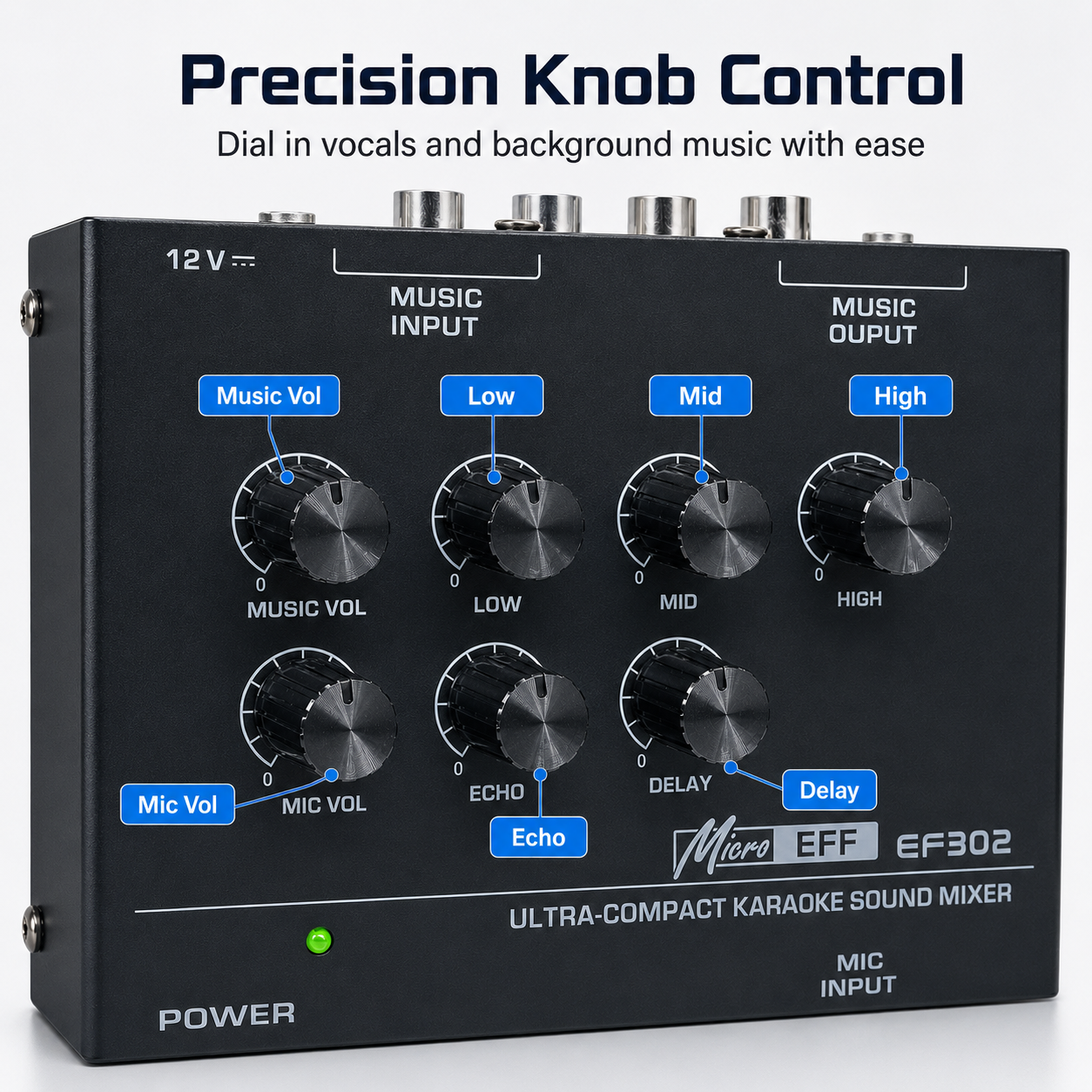 Mini Karaoke Audio Mixer EF302 - огляд і ціна Audio Music Volume