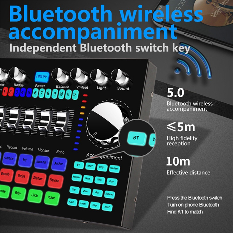 CLCU K1 Live Sound Card Portab - огляд і ціна Audio Music Volume