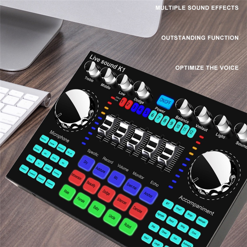 CLCU K1 Live Sound Card Portab - огляд і ціна Audio Music Volume