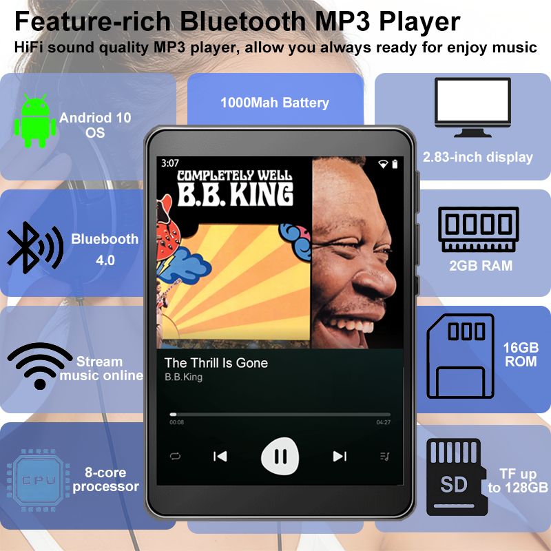WiFi MP3 Player Andriod 10 Spo - огляд і ціна Download Audio Music Player